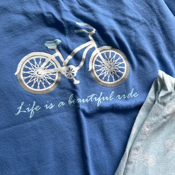 George Blue Bicycle Print Women's Pajama Set - Picture 2 of 8